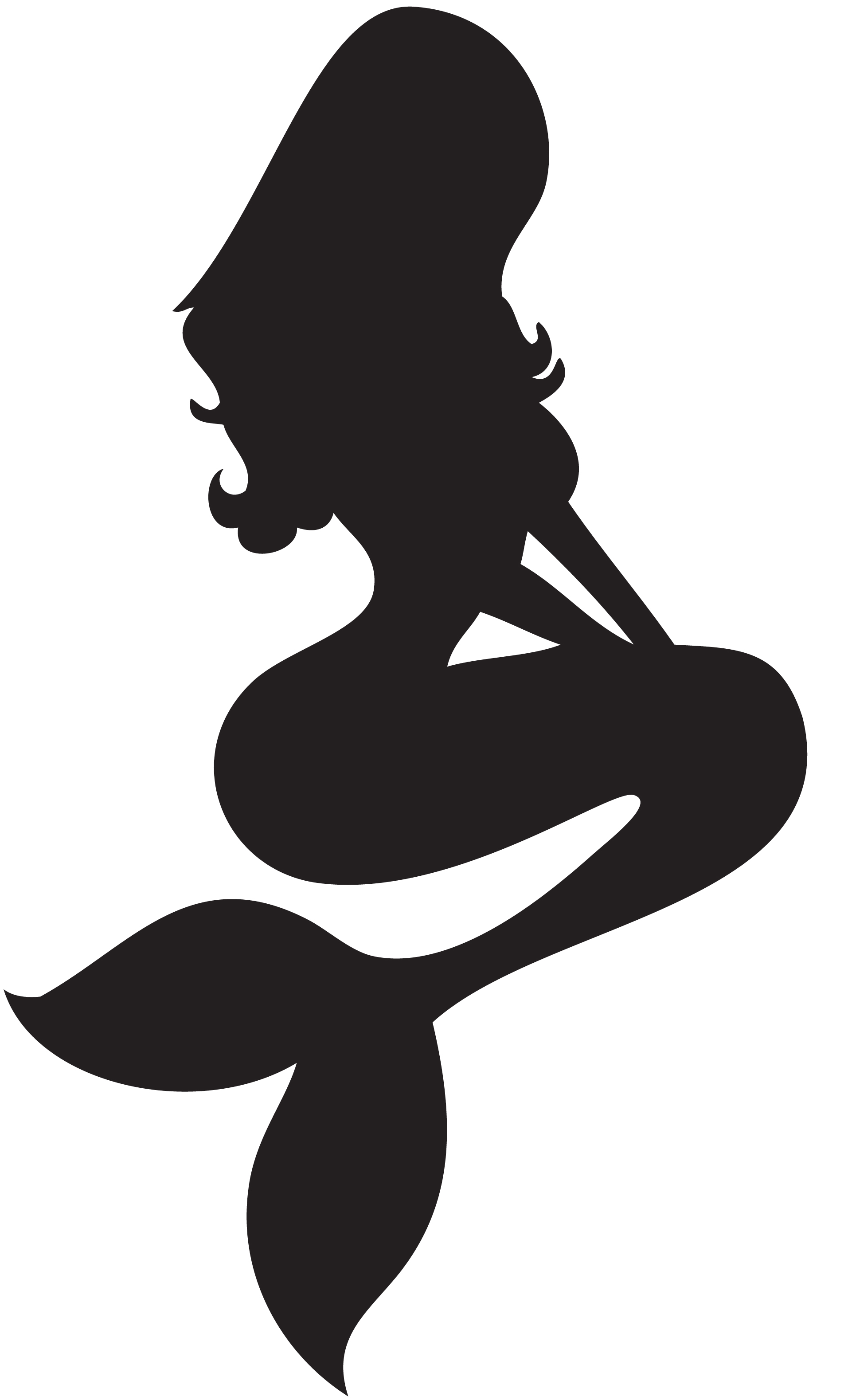 Black Mermaid Silhouette | Clipart library - Free Clipart Images