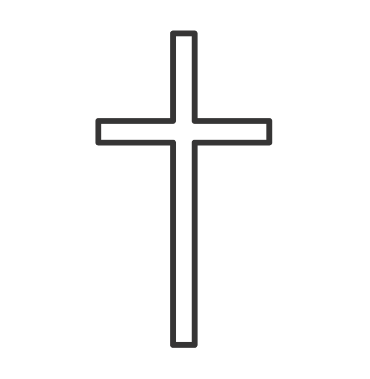 Simple Cross Outline - Clipart library