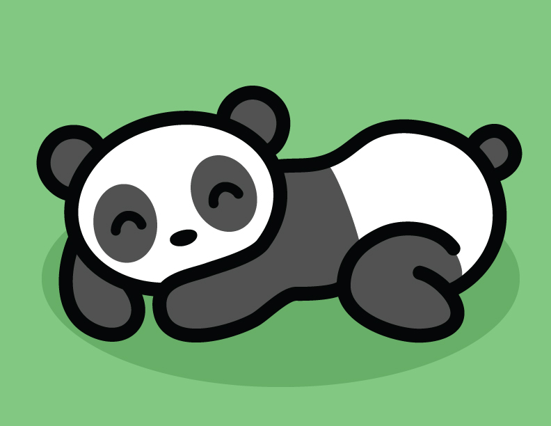 Cute Panda PNG Digital Download Clipart Adorable Graphics