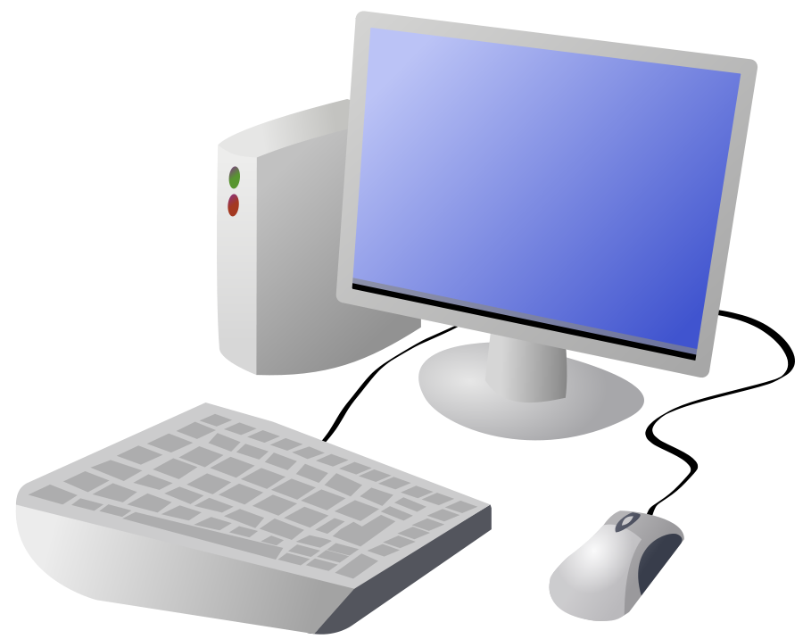 Cartoon Computer and Desktop SVG Vector file, vector clip art svg 