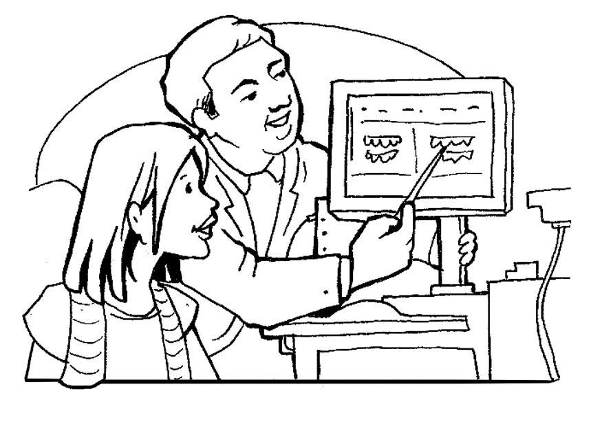 Coloring page dentist - img 7110.