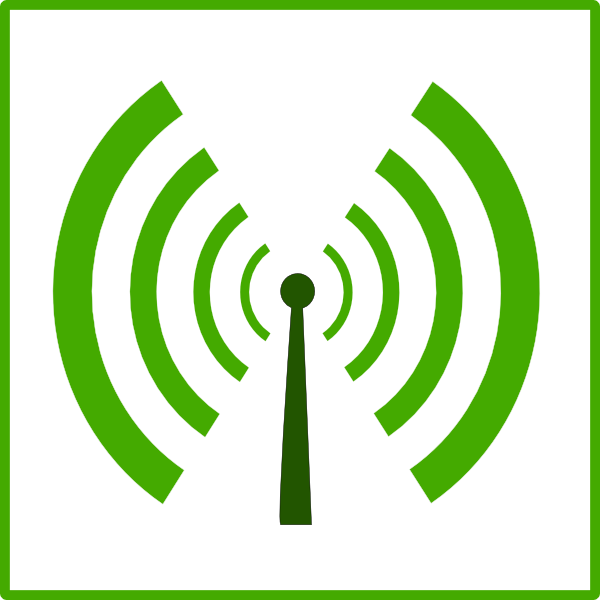 Green Wifi Symbol clip art - vector clip art online, royalty free 