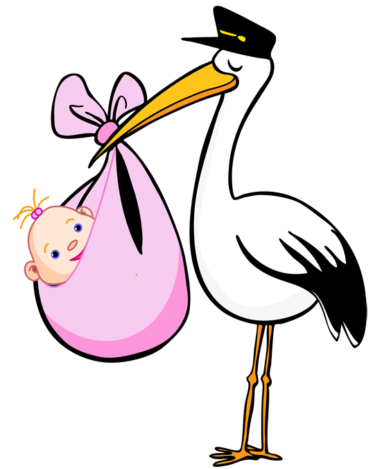 Stork With Baby Clipart - Clipart library