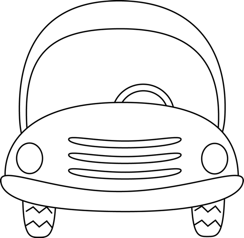 bulletin board clipart black and white car