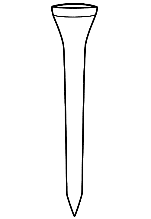 Golf Tee - Coloring Page