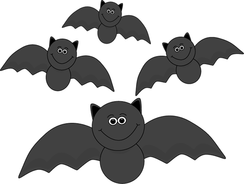 Group of Flying Bats Clip Art - Group of Flying Bats Image