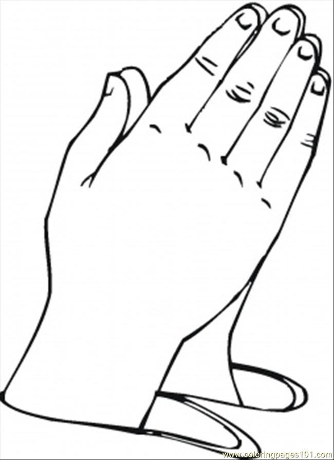 praying hand Colouring Pages