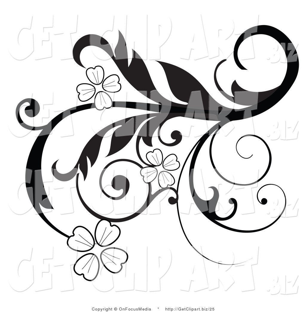 Black And White Flower Border Clipart | Clipart library - Free 