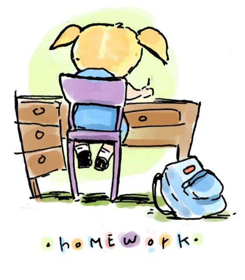 kindergarten homework clipart - photo #31