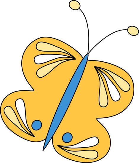 free yellow butterfly clip art - photo #11