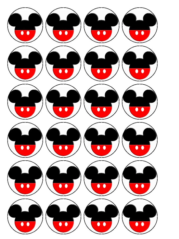 Mickey Ears Cupcake Topper Pack of 30