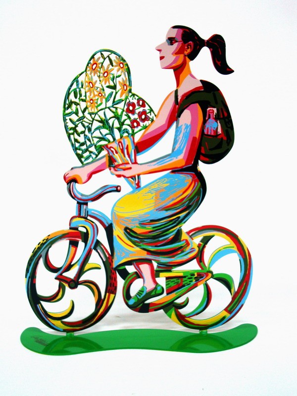 Flower Girl Bike Rider by David Gerstein - MostOriginal.