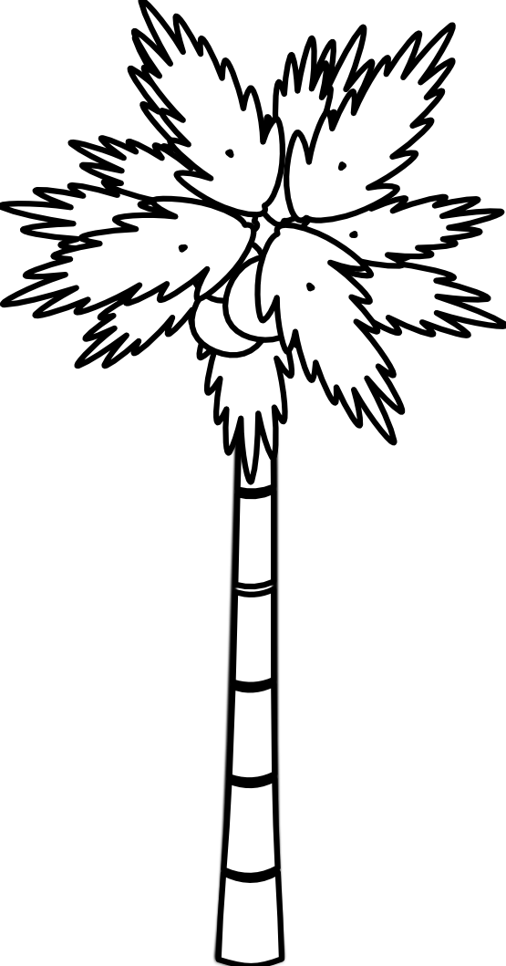Clip Art Palm Tree Black And White Images  Pictures - Becuo