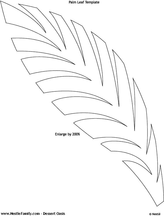 palm tree leaf printable - Clip Art Library