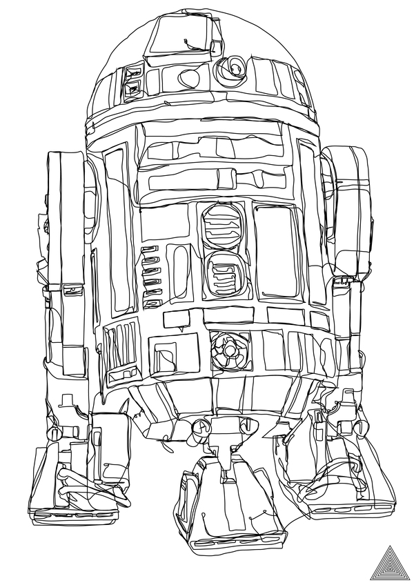 Continuous line Star Wars drawings - Holy Kaw!