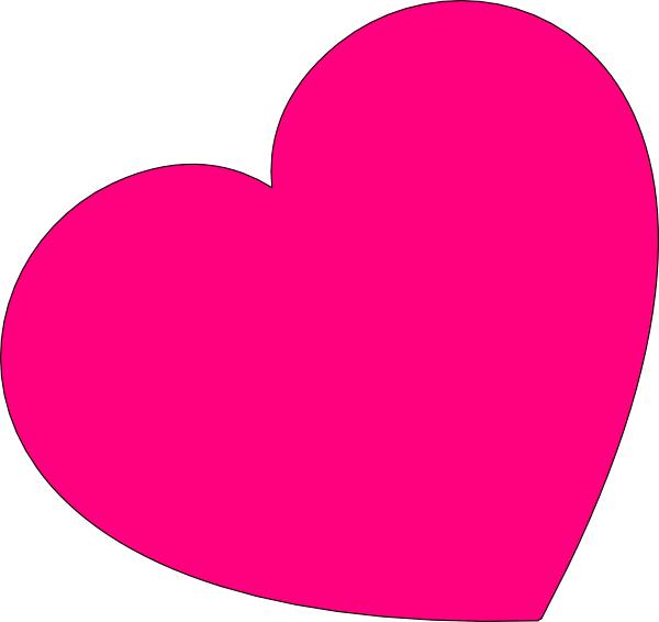 Tilted Heart Pink Clip Art at Clipart library - vector clip art online 