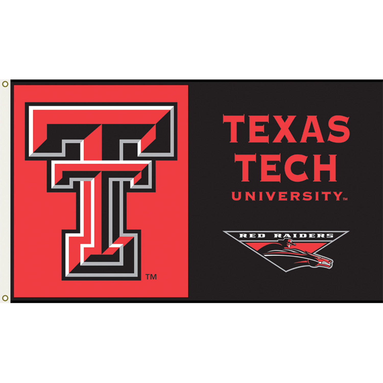 Texas Tech Red Raiders 3ft x 5ft Team Flag - Logo Design 1.