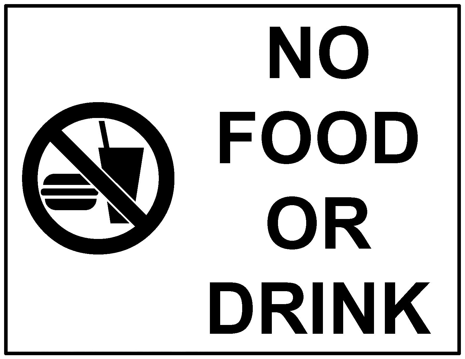 Free Printable No Food Sign