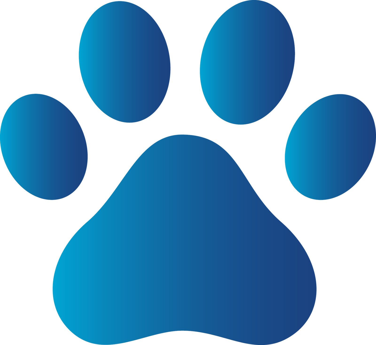 blue dog paw print - Clip Art Library