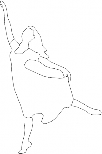 Outlines Embroidery Design: Dancer Outline from AnnTheGran