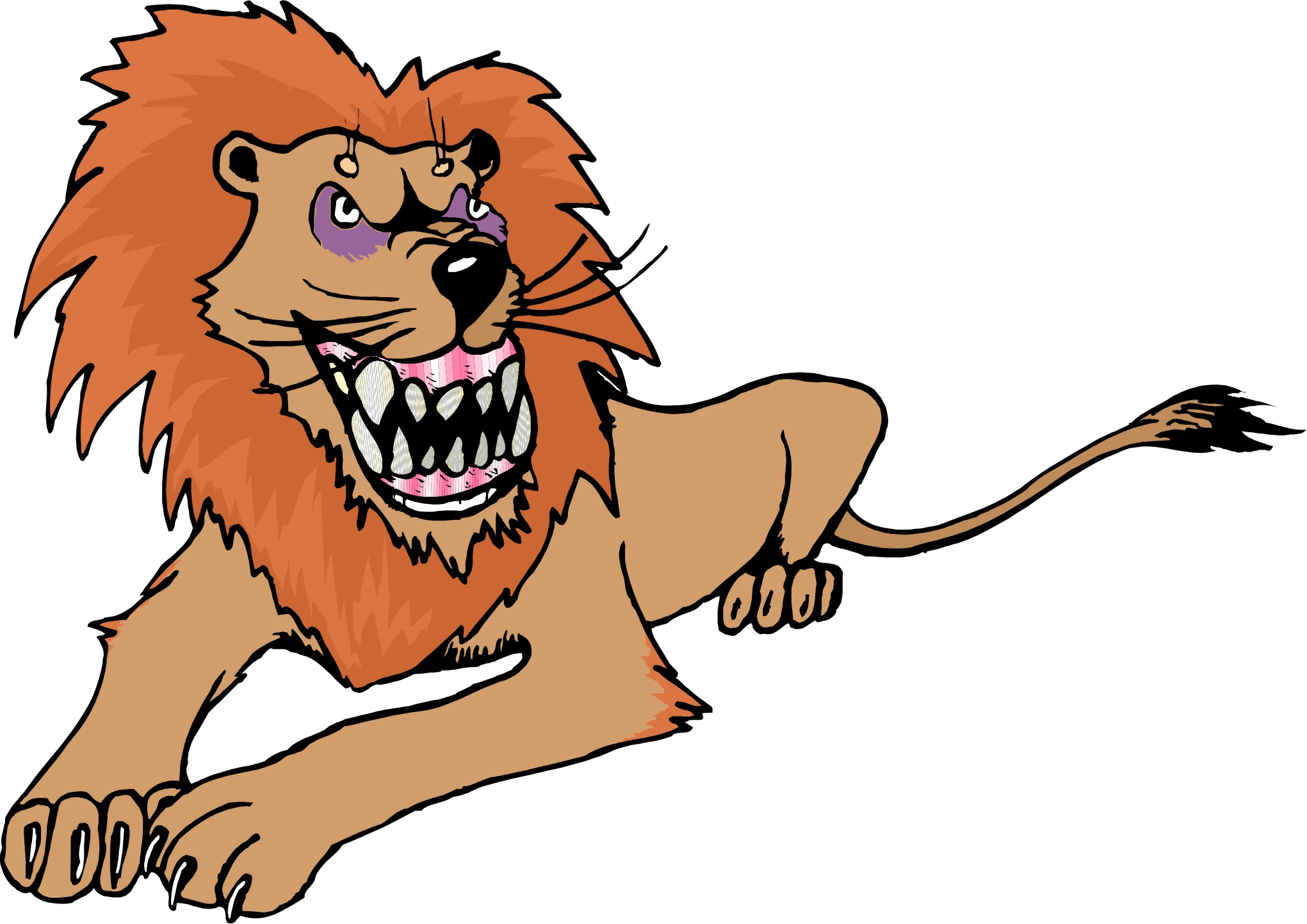 Angry Lion Cartoon Face Clipart - Free Clip Art Images