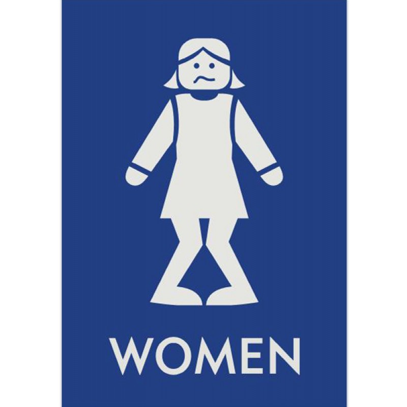 creative restroom signs for men, women, and unisex restrooms 