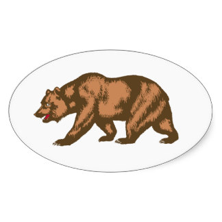 California Bear Stickers, California Bear Sticker Designs