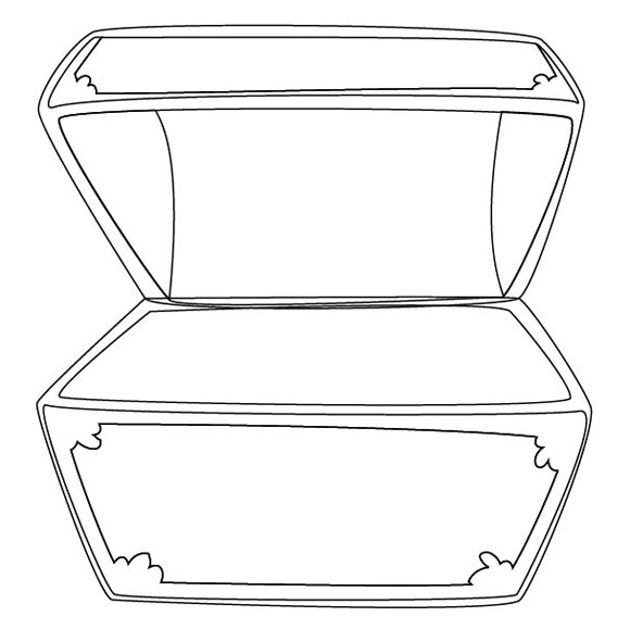 Foldable Printable Treasure Chest Template