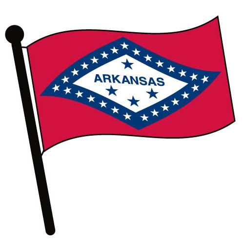 Arkansas Waving Flag Clip Art