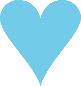 Blue Heart Divider Clip Art - Blue Heart Divider Image