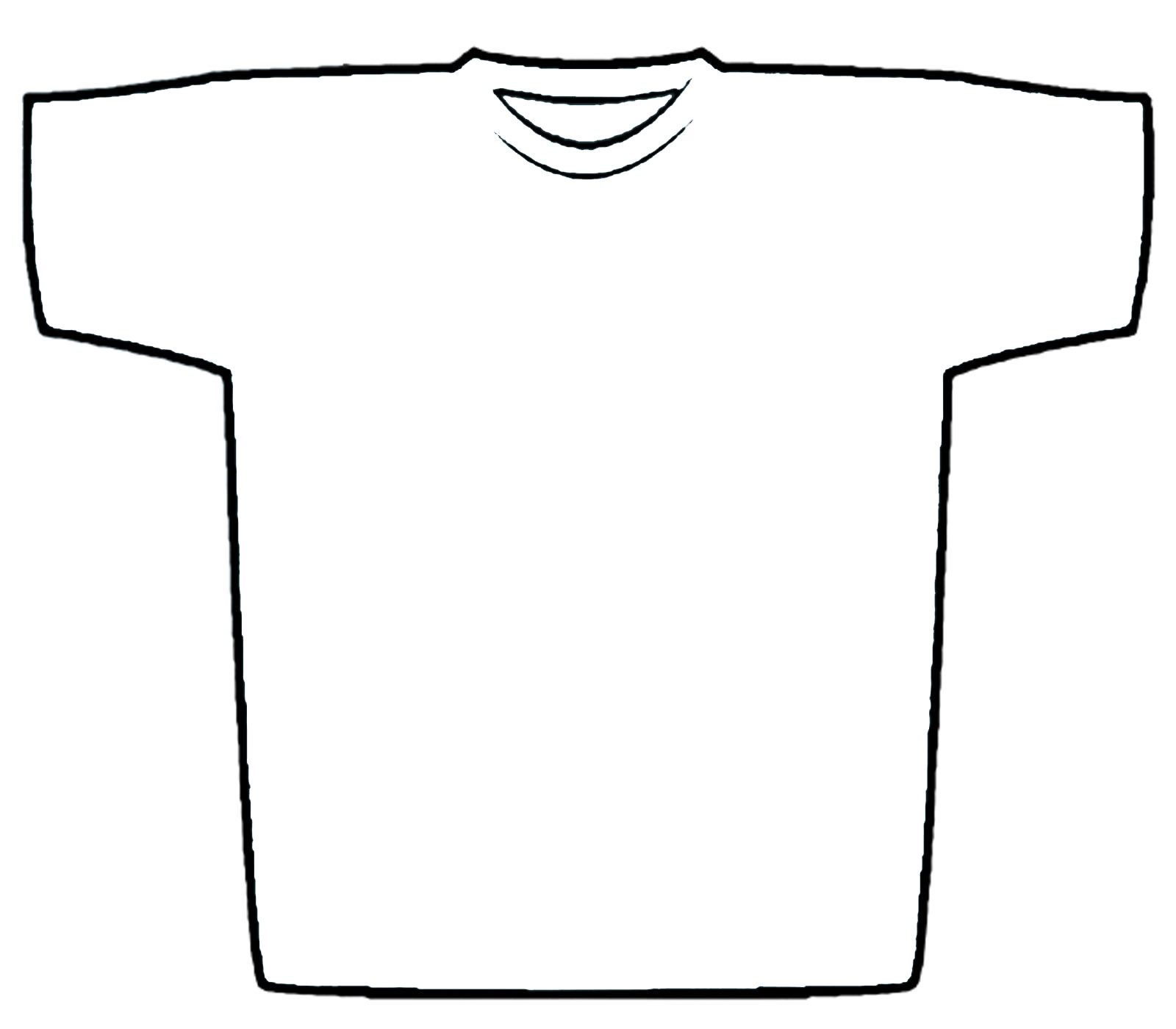 Clipart T-shirt Outline - Clipart library