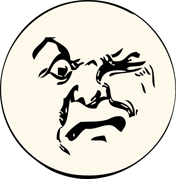 Angry Moon clip art - vector clip art online, royalty free 