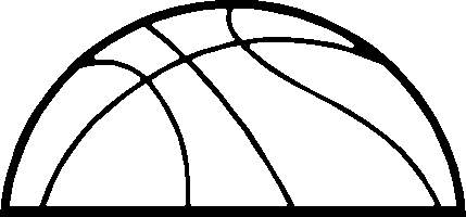 Basketball Outline Clip Art 