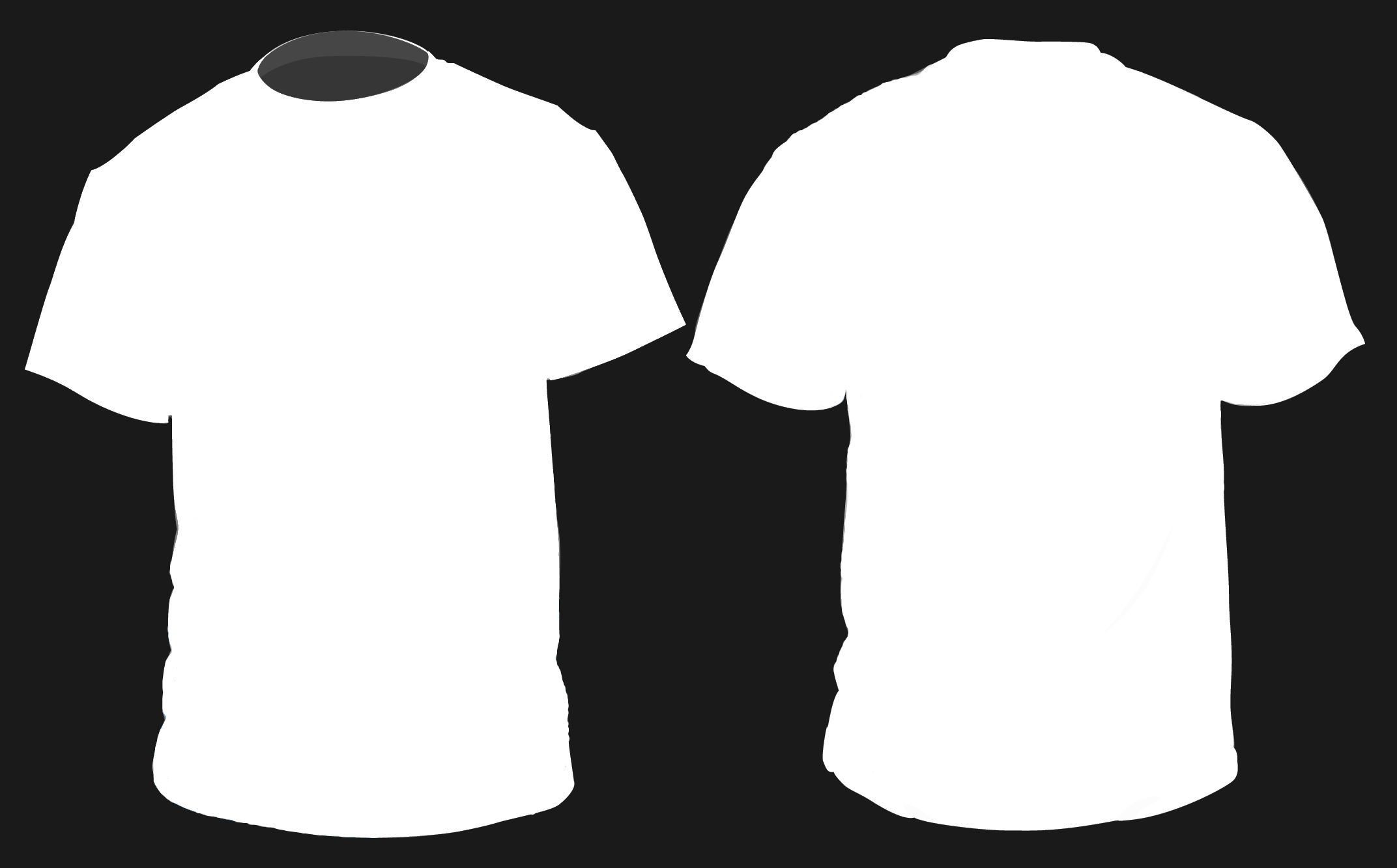 white shirt png front and back