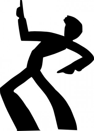 Dancing Man Silhouette clip art Vector clip art - Free vector for 