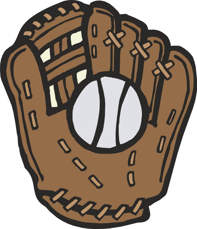 Baseball Glove and Ball (Singles) - Wall Graphic - Clipart library 