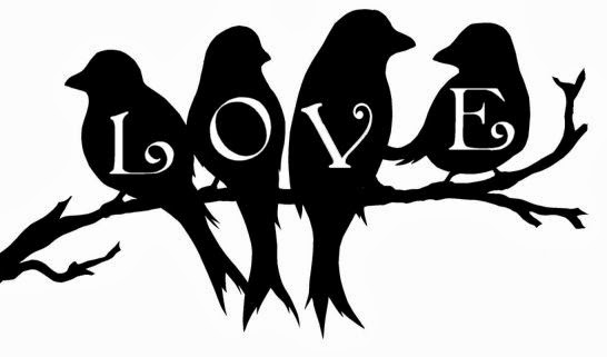 Birds On Branch Silhouette Clip Art Library