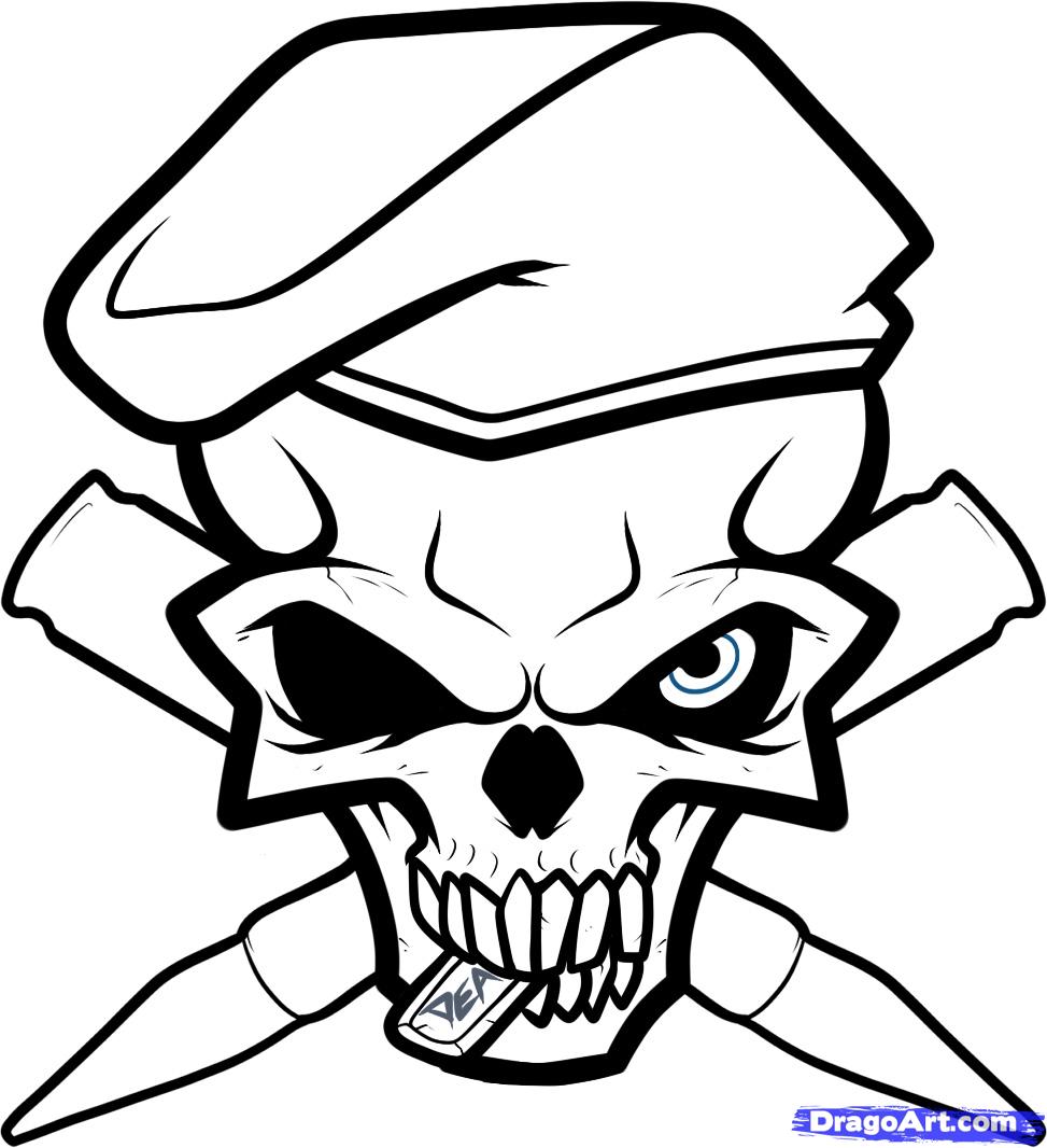 Free Easy Cool Skull Drawings Download Free Clip Art