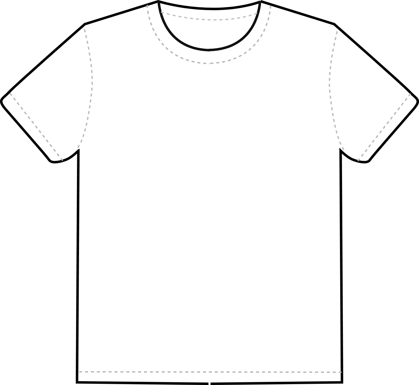 clip art of a t shirt outline - photo #17