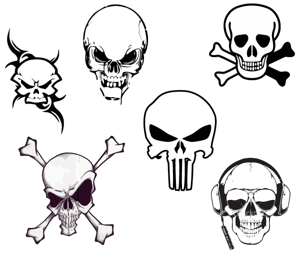 skull clipart Free Vector Images Download | 123Freevectors