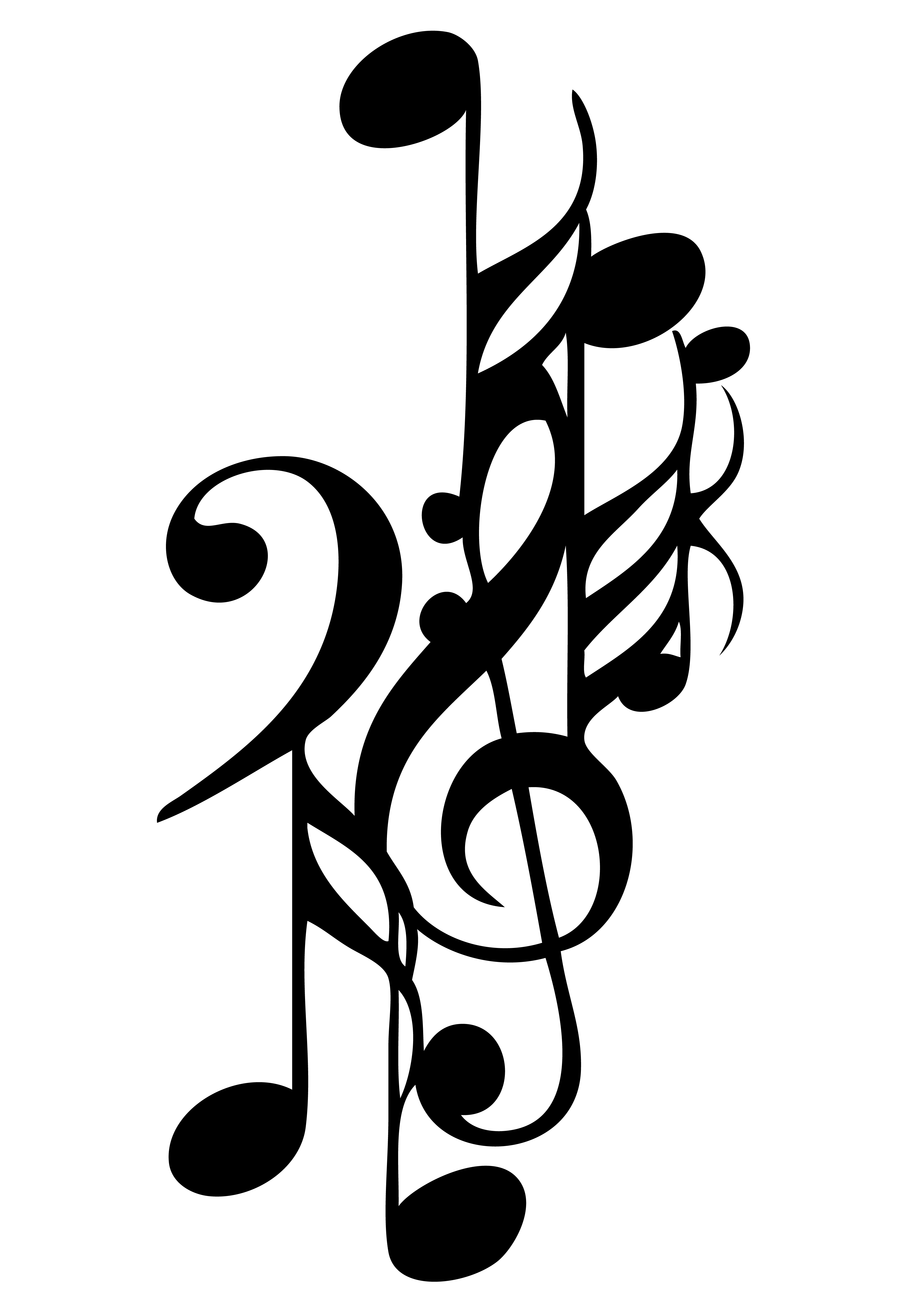 Music Note Art - Clipart library