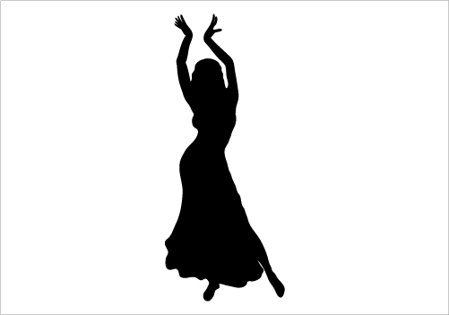 Belly Dance Silhouette Vector illustration of a silhouette Dancer 