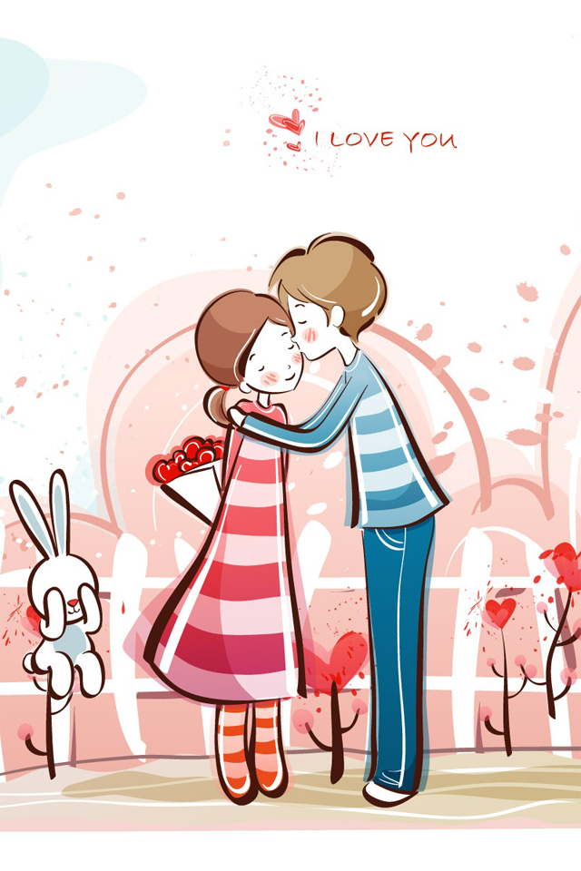 cute cartoon couple wallpaper for iphone - Clip Art Library
