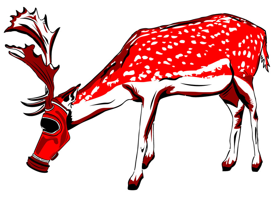 STENCIL - Female Deer by CrisisProject on Clipart library