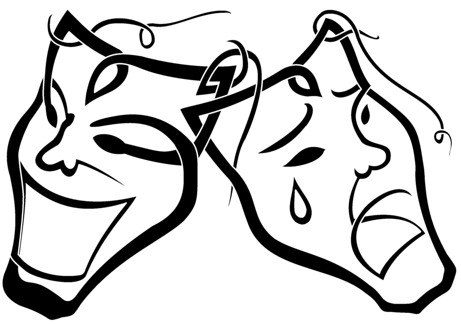 How To Draw Drama Masks - Clipart library