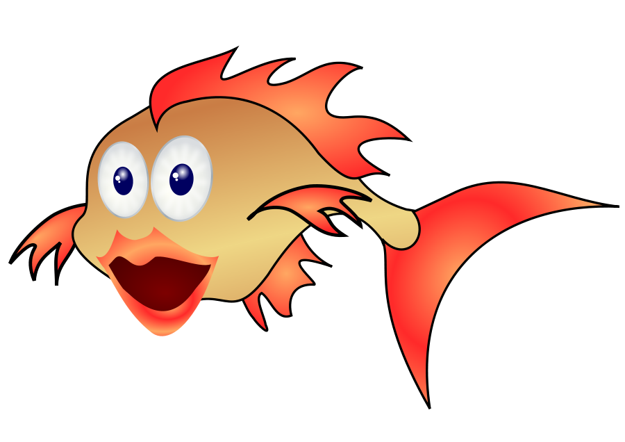 Gold Fish Clipart, vector clip art online, royalty free design 