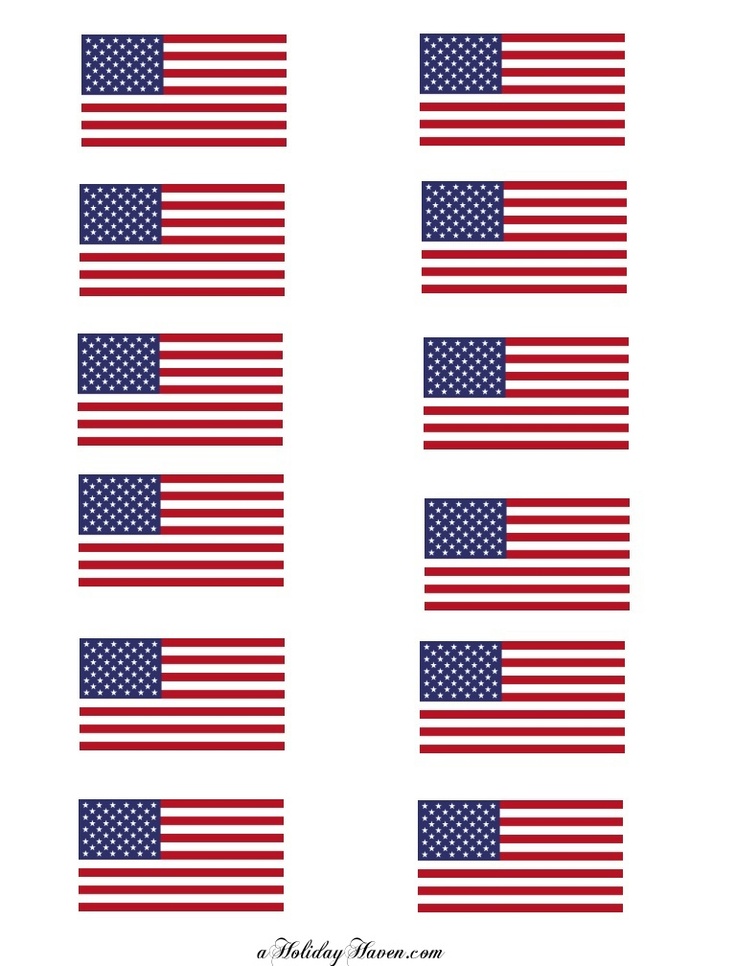 printable mini american flags Clip Art Library