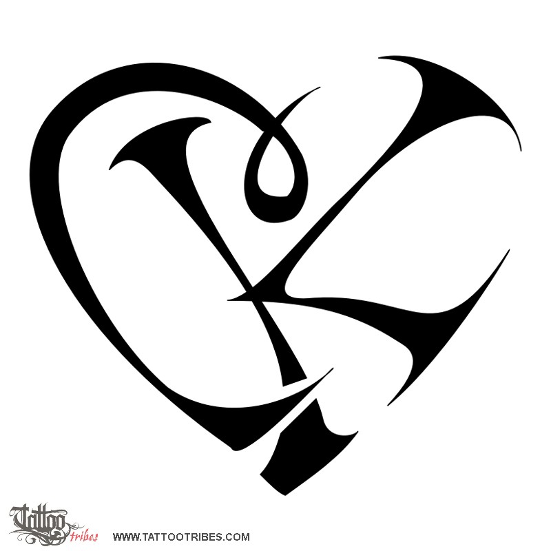 Letter C Tattoo On Clipart Library Letter L Tattoo Letter K