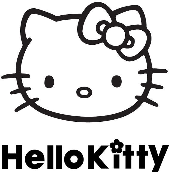 hello kitty logo black