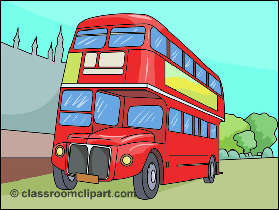 Europe : london bus 04 : Classroom Clipart